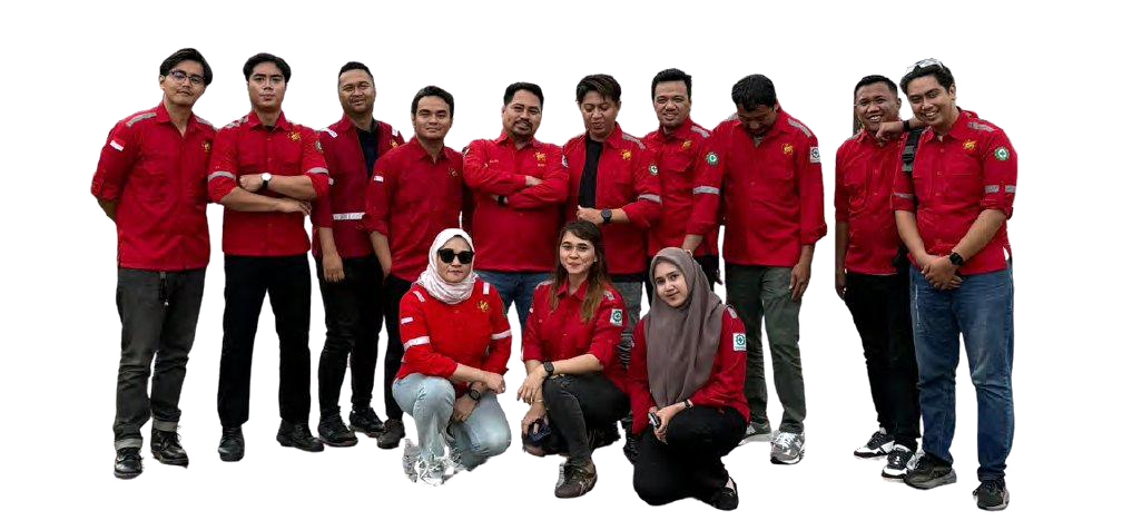 Tim profesional PT. Mahakam Lembu Mulawarman dalam seragam korporat